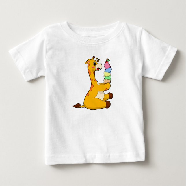 Giraffe Waffle ice cream Baby T-Shirt (Front)