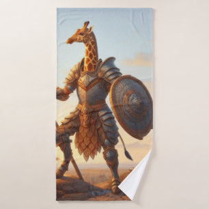 Giraffe warrior bath towel