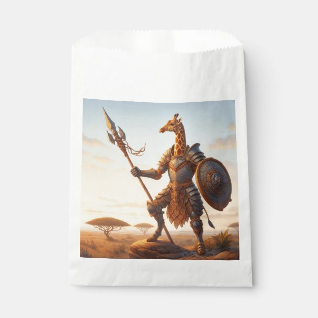 Giraffe warrior favor bag (Front)