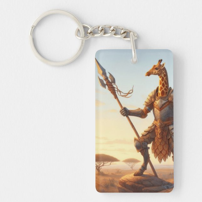 Giraffe warrior keychain (Front)