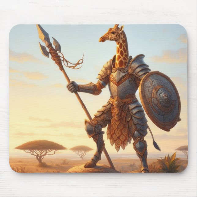 Giraffe warrior mouse pad (Front)