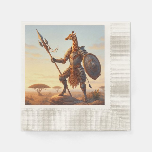 Giraffe warrior napkins (Front)