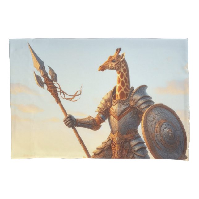 Giraffe warrior pillow case (Front)