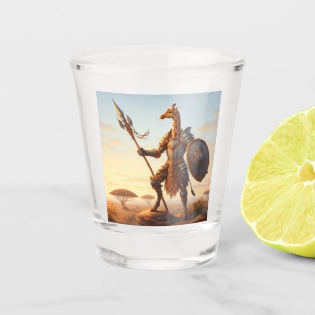 Giraffe warrior shot glass (Front)