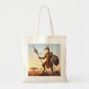 Giraffe warrior tote bag