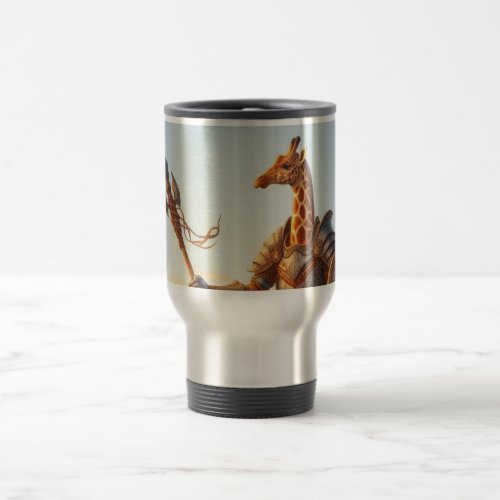 Giraffe warrior travel mug