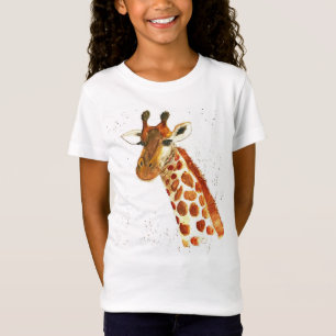 Giraffe watercolor animals Safari African Jungle T-Shirt