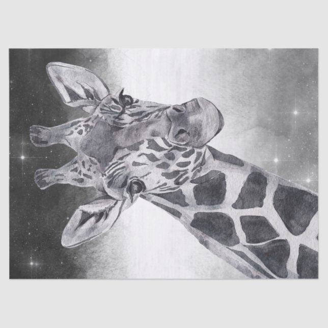 Giraffe Watercolor Tissue Paper (Front)