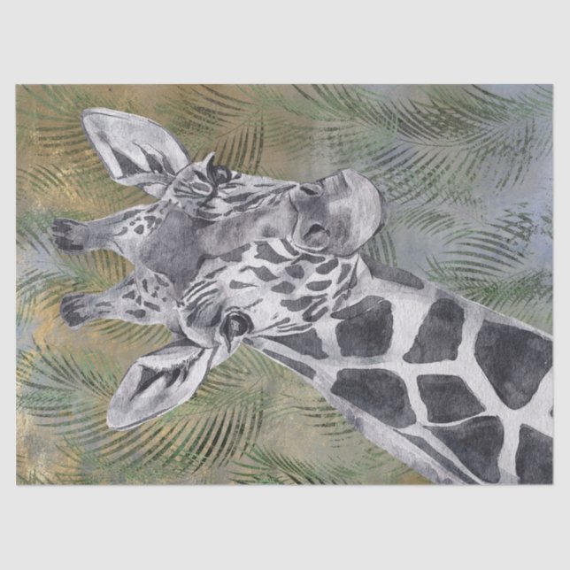 Giraffe Watercolor Tissue Paper (Front)