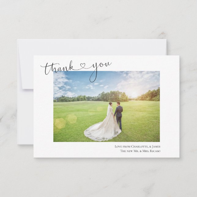 Giraffe Wedding Thank You Card (Front)