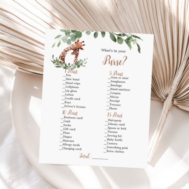 Giraffe What's in your purse game (Creator Uploaded)