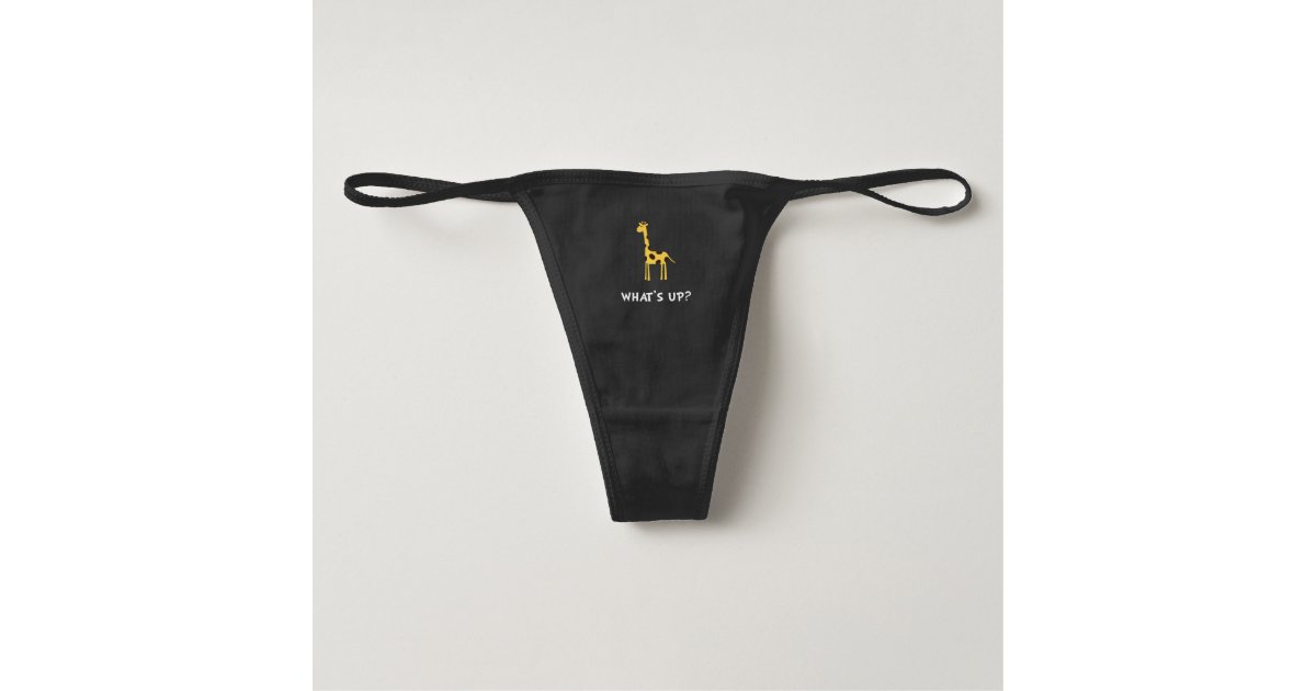 Giraffe Whats Up Thong Zazzle