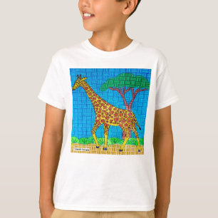 Giraffe (white) - Boy's Basic T-Shirt