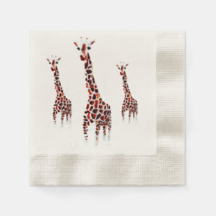 Giraffe Wild Animal Wildlife Napkins