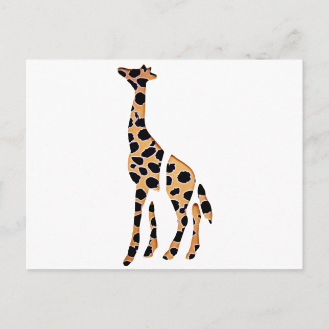 Giraffe Wild Mash Up Postcard (Front)