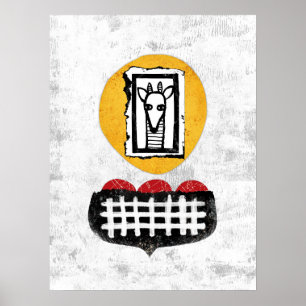 Giraffe Will If You Will Poster Wall Art