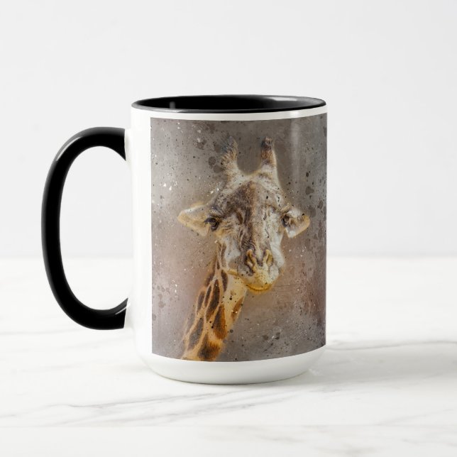 Giraffe with a Grin Wildlife Safari Animal Mug (Left)