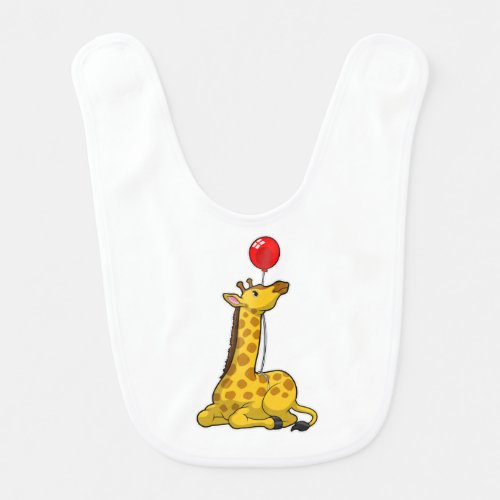 Giraffe with Balloon Baby Bib