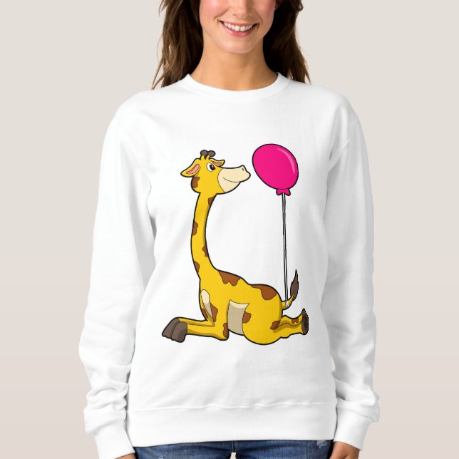 Giraffe with Balloon Sweatshirt (Front)