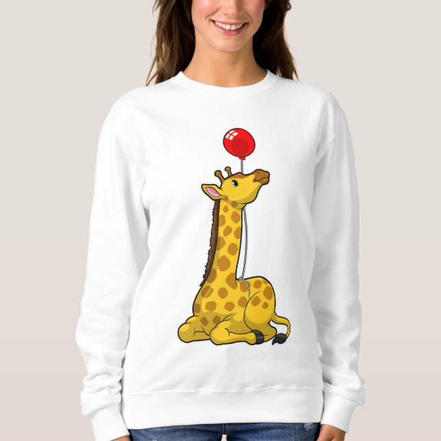 Giraffe with Balloon Sweatshirt (Front)