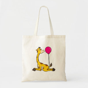 Giraffe with Balloon Tote Bag
