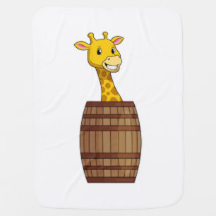 Giraffe with Barrel Baby Blanket