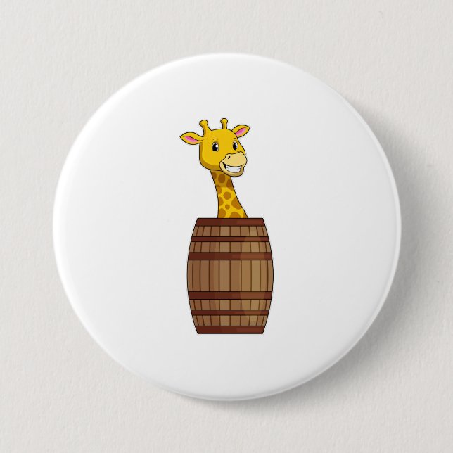 Giraffe with Barrel Button (Front)