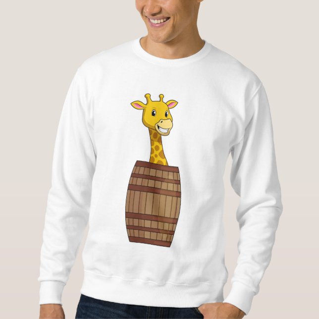 Giraffe with Barrel Sweatshirt (Front)