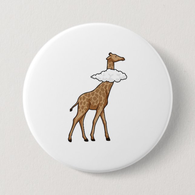 Giraffe with Cloud Button (Front)