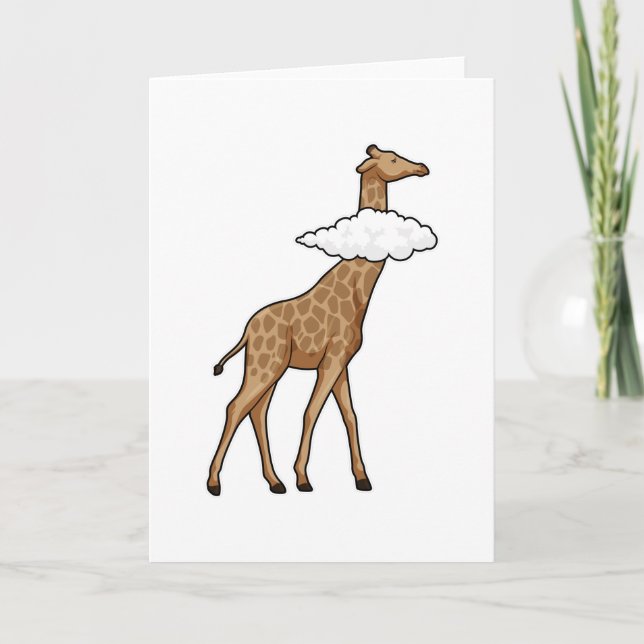 Giraffe with Cloud Card (Front)
