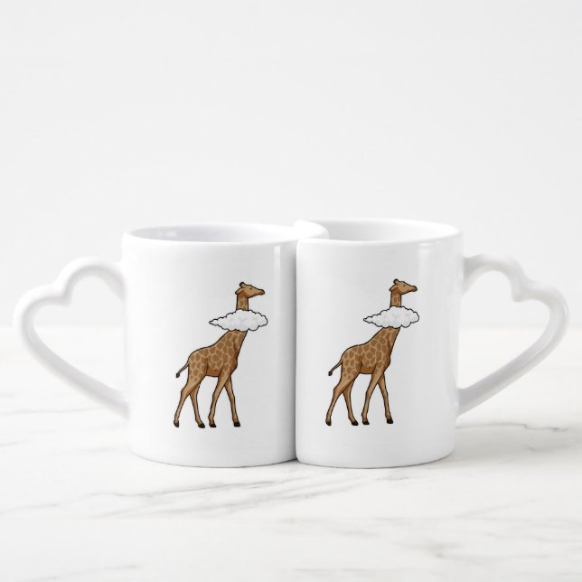 Giraffe with Cloud Coffee Mug Set (Front Nesting)