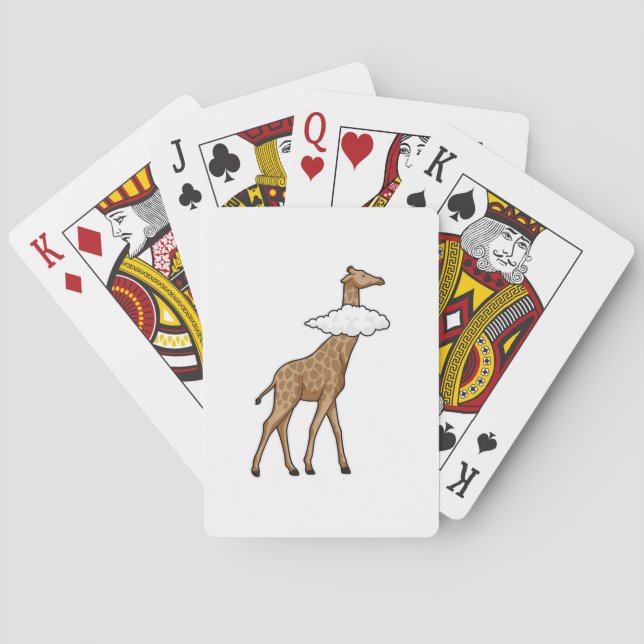 Giraffe with Cloud Poker Cards (Back)