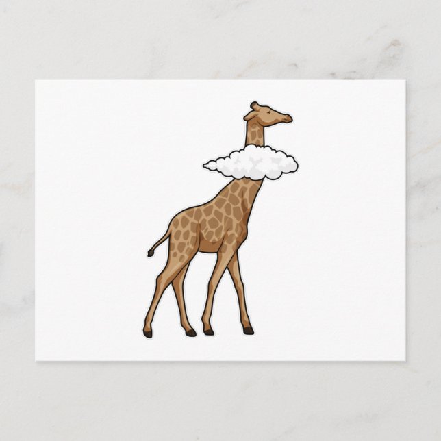 Giraffe with Cloud Postcard (Front)