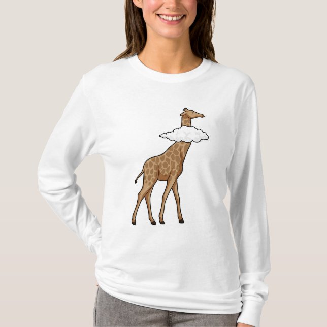 Giraffe with Cloud T-Shirt (Front)