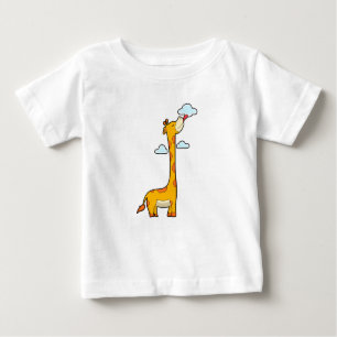 Giraffe with Clouds Baby T-Shirt
