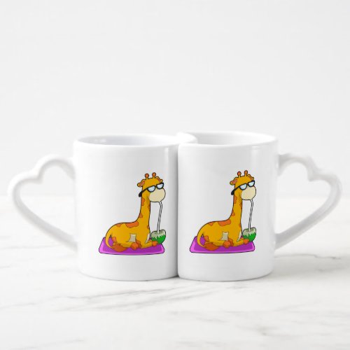 Giraffe with Coconut Coffee Mug Set