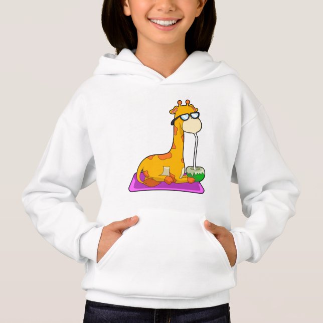 Giraffe with Coconut Hoodie (Front)