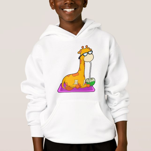 Giraffe with Coconut Hoodie (Front)