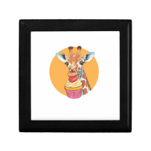 Giraffe With Cupcake Gift Box