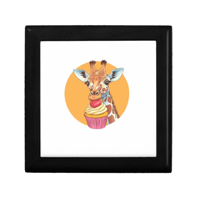 Giraffe With Cupcake   Gift Box (Front)