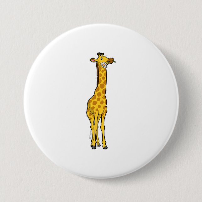 Giraffe with Daisy Button (Front)
