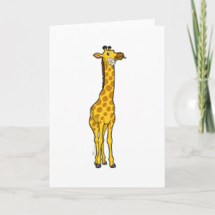 Giraffe with Daisy Card