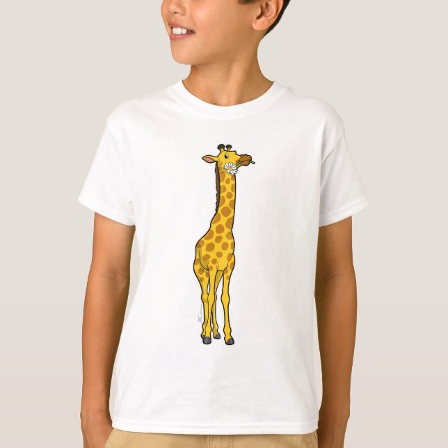 Giraffe with Daisy T-Shirt (Front)