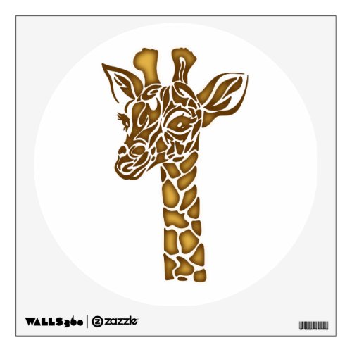 Giraffe with ethnic and tribal ornaments wall decal