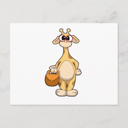 Giraffe with Glasses  Bag Postcard