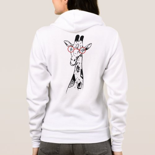 GIRAFFE WITH GLASSES DESIGN HOODIE