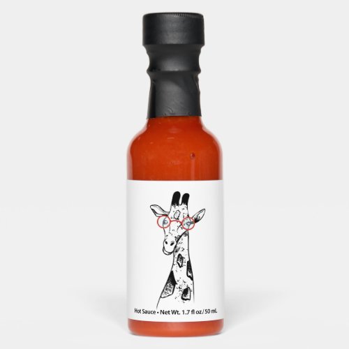 GIRAFFE WITH GLASSES DESIGN HOT SAUCES