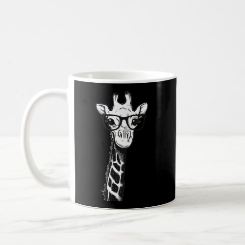 Giraffe With Glasses Gift For Zoo Animal Lovers Coffee Mug