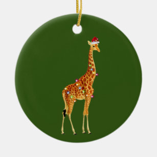 Monogram Giraffe Wood Christmas Ornament - Laser Cut Natural Wood Christmas  Ornament - Personalized Holiday Ornament - Giraffe Ornament