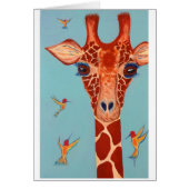 Giraffe with hummingbirds (Front)